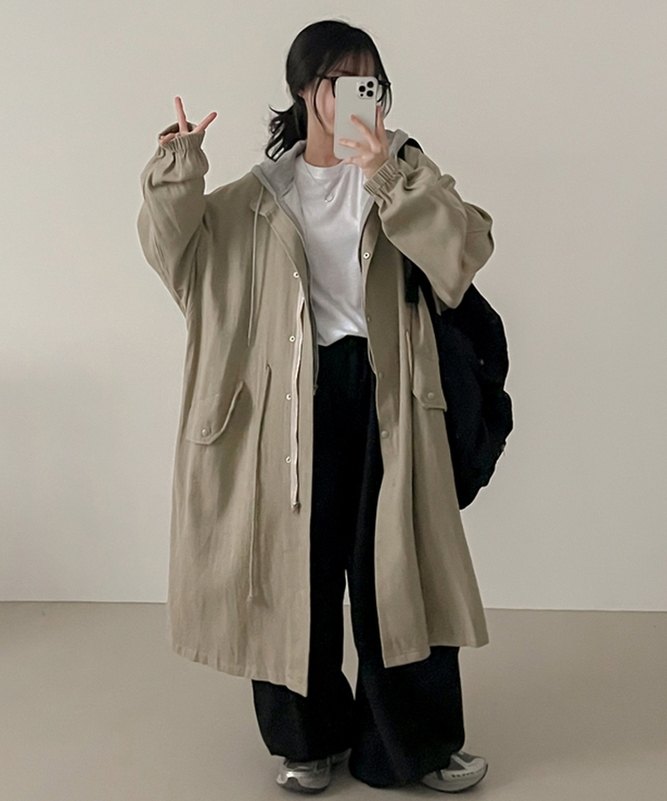 オーバーフィットロングフィールドジャケット BEIGE