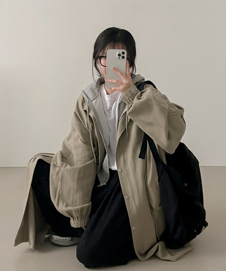 オーバーフィットロングフィールドジャケット BEIGE