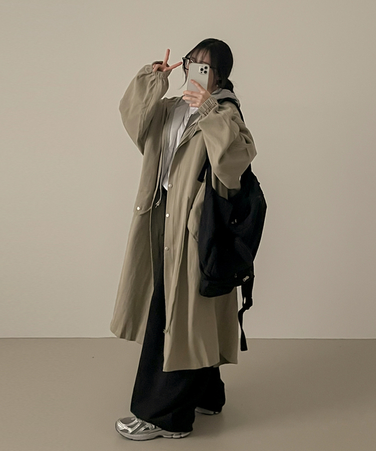 オーバーフィットロングフィールドジャケット BEIGE