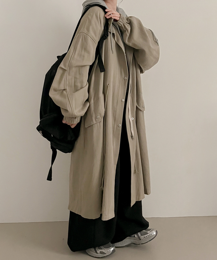 オーバーフィットロングフィールドジャケット BEIGE