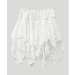 アンバランスレースティアードスカート