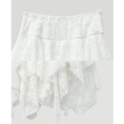 アンバランスレースティアードスカート