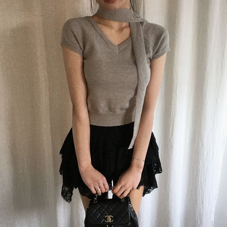 アンバランスレースティアードスカート BLACK