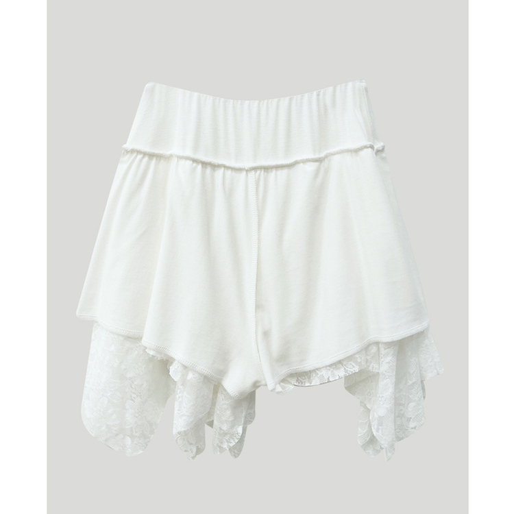 アンバランスレースティアードスカート