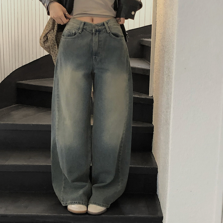 スリットワイドデニムパンツ BLUE DENIM