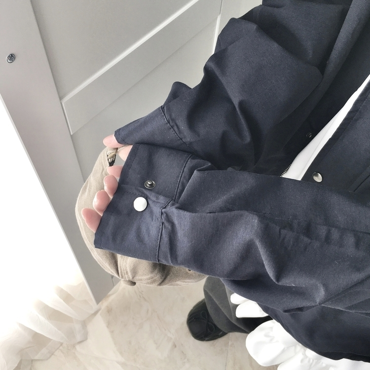 ミリタリージャケットジップアップ NAVY