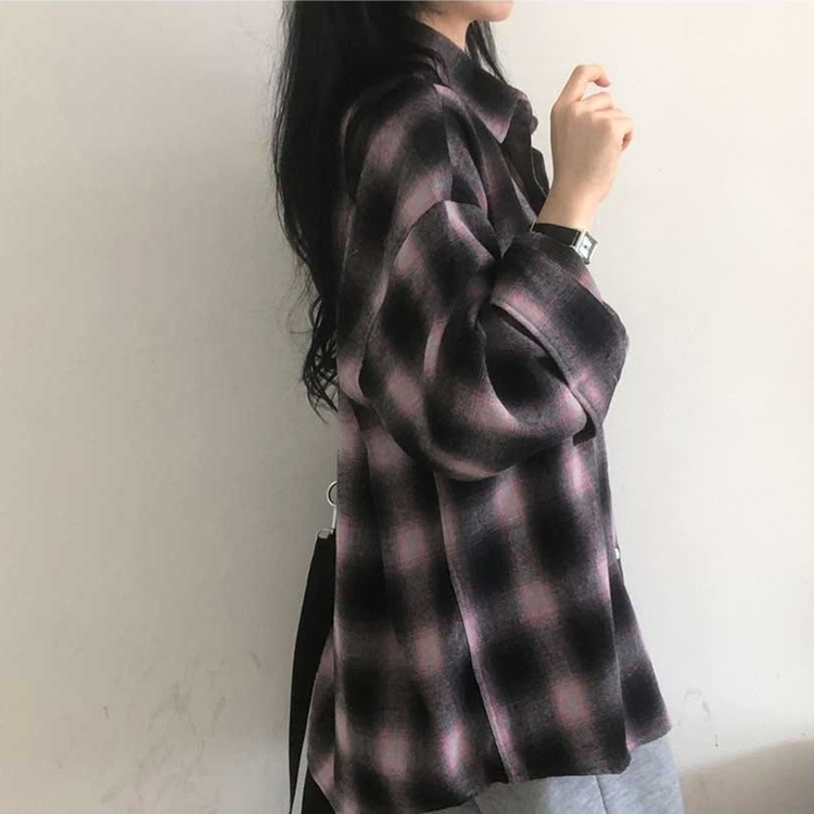 チェックポケットシャツ(7color) LIGHT PINK