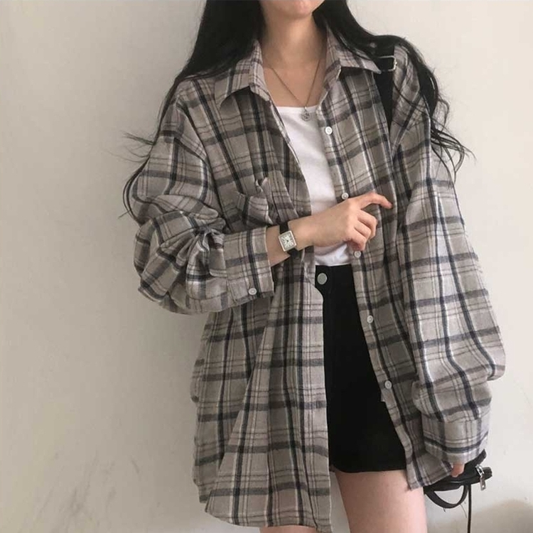 チェックポケットシャツ(7color) BEIGE