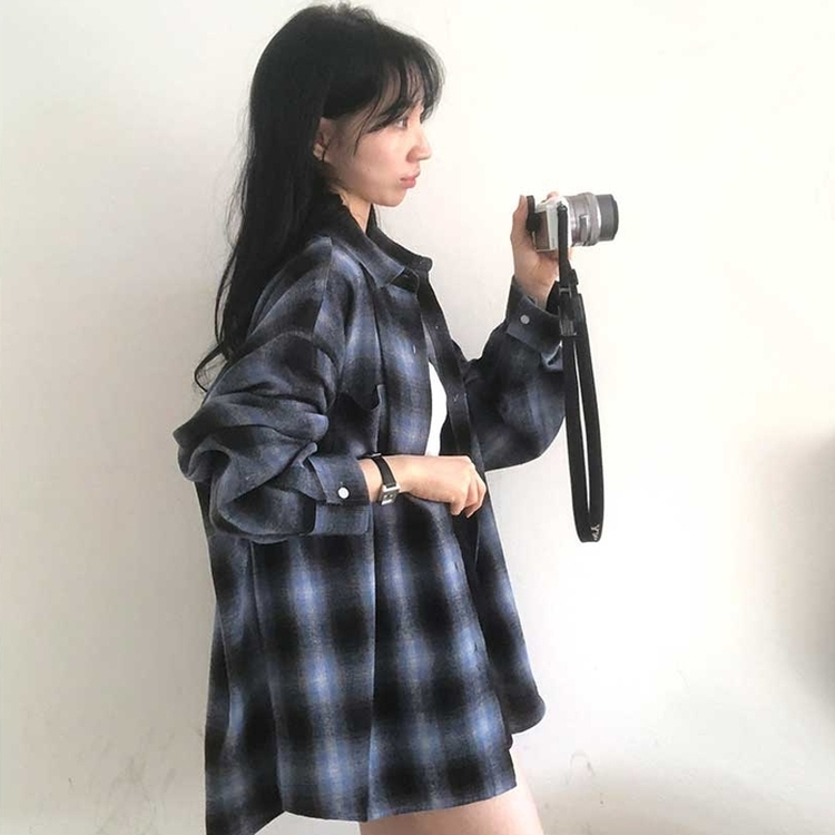 チェックポケットシャツ(7color) LIGHT BLUE