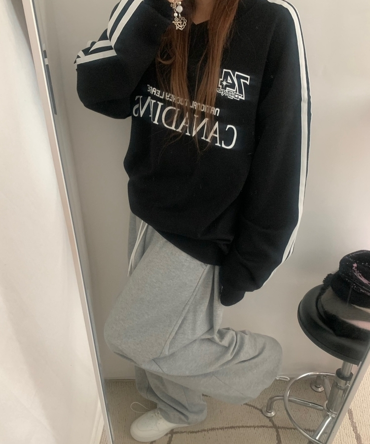 サイドピンタックトッパーパンツ(6color) GREY