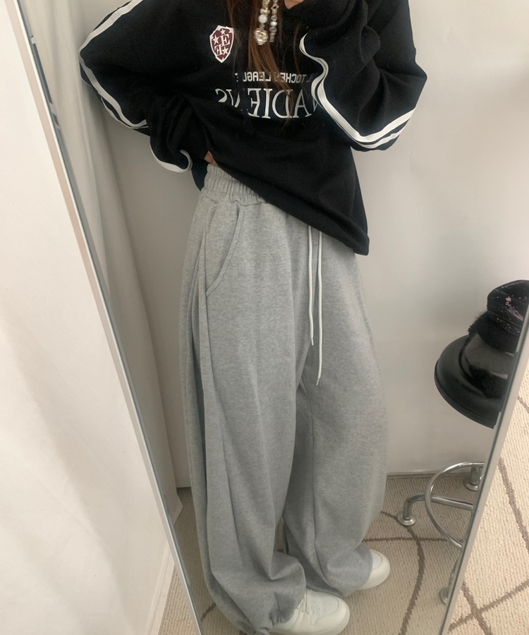サイドピンタックトッパーパンツ(6color) GREY