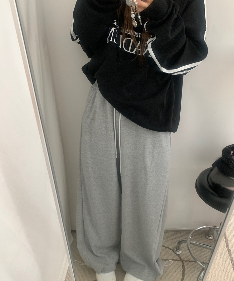 サイドピンタックトッパーパンツ(6color) GREY