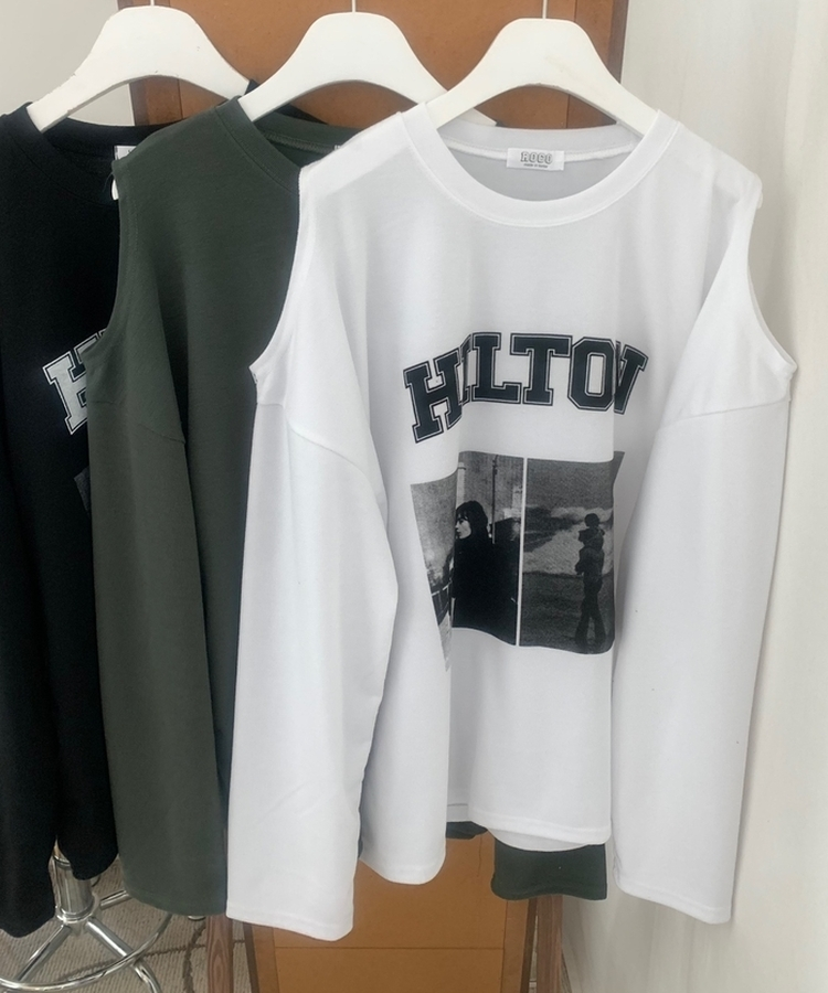 ショルダースリットビンテージTシャツ