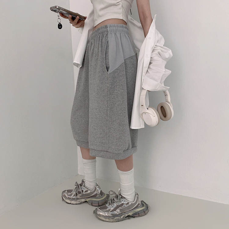 ワイドショートバミューダパンツ(5color) MELANGE GRAY