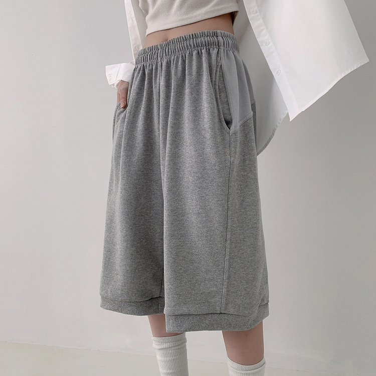 ワイドショートバミューダパンツ(5color) MELANGE GRAY