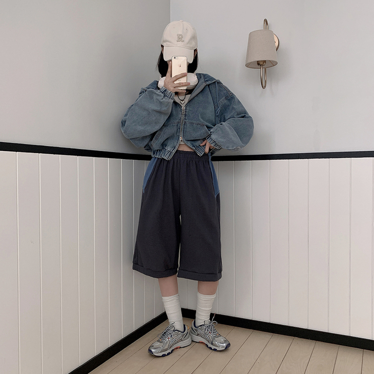 ワイドショートバミューダパンツ(5color) CHARCOAL