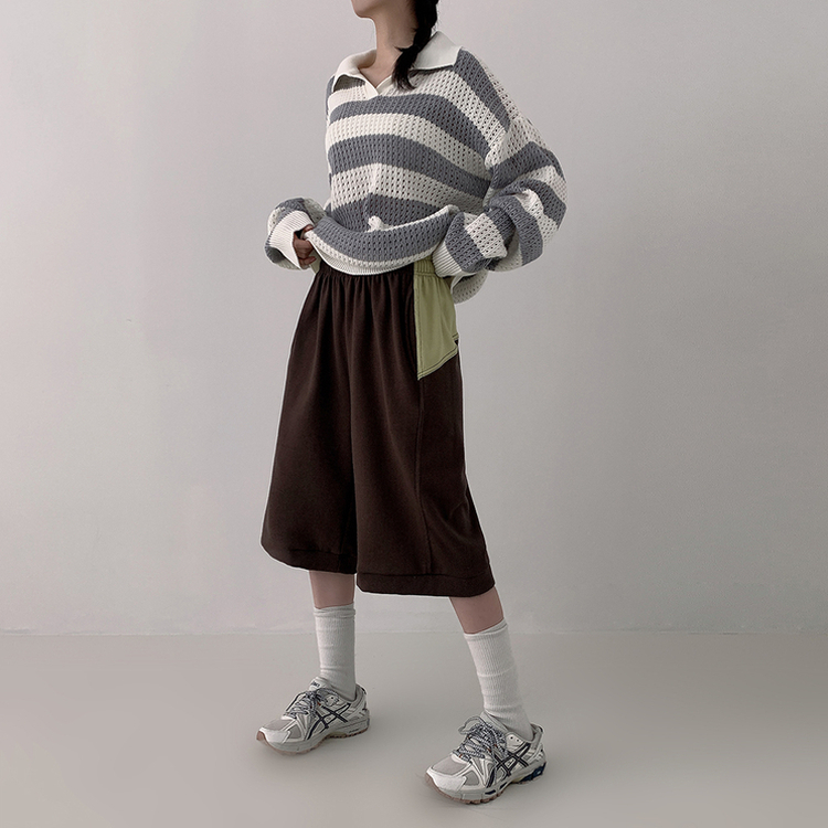 ワイドショートバミューダパンツ(5color) BROWN