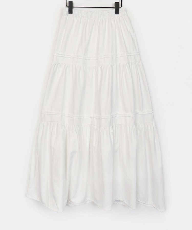 スエードティアードロングスカート