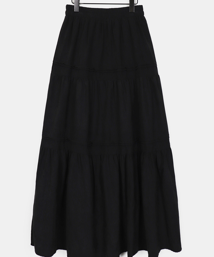 スエードティアードロングスカート