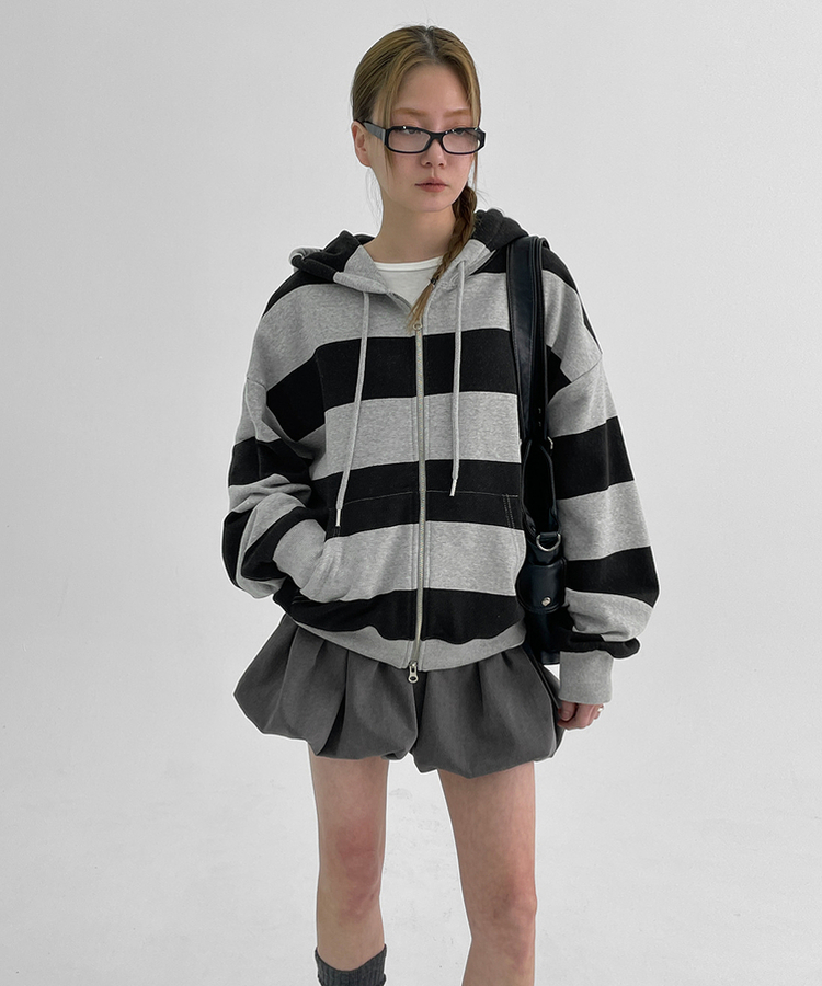 バンディングバルーンミニスカート GREY