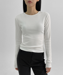 長袖Tシャツ ラウンド長袖Tシャツ(5color) IVORY