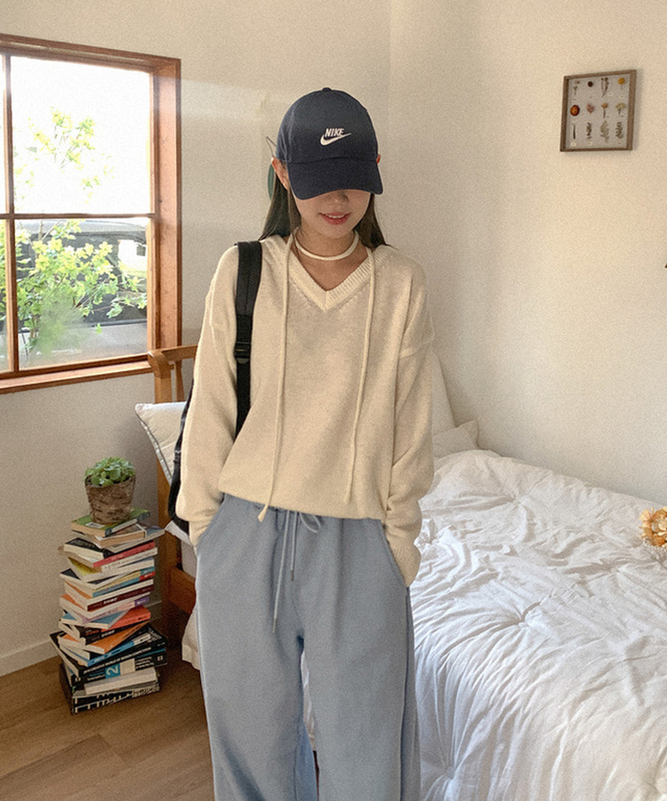 チョーカーVネックニット(5color)
