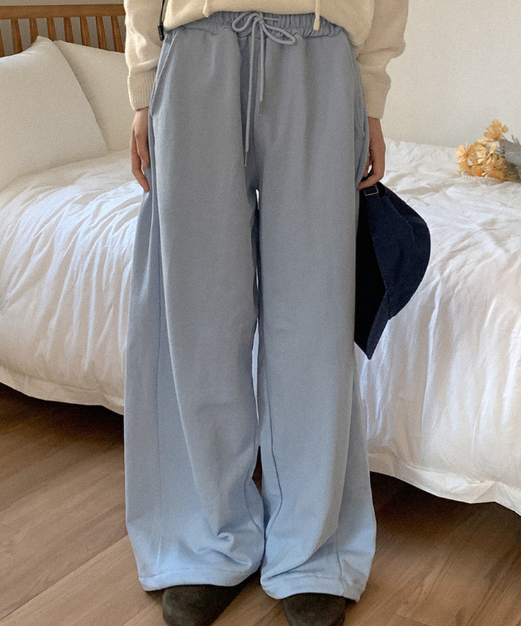 ダーツワイドバンディングパンツ SKY BLUE