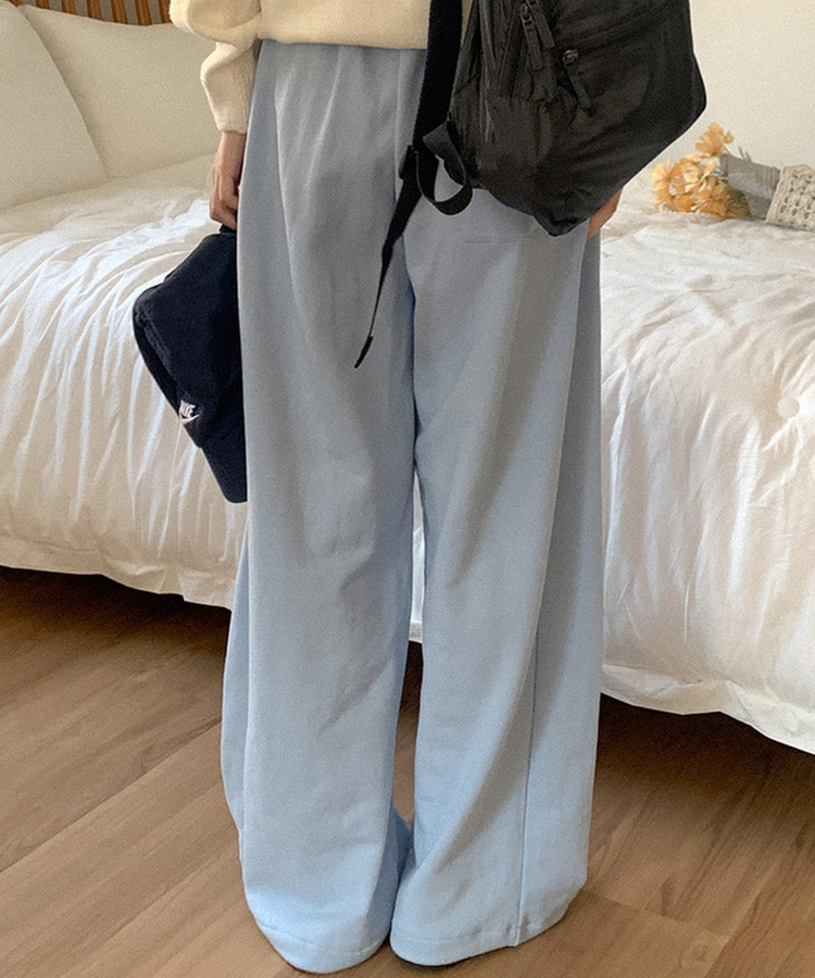ダーツワイドバンディングパンツ SKY BLUE