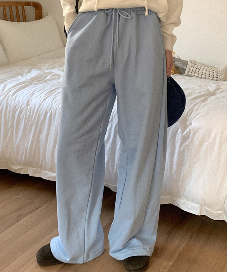 ダーツワイドバンディングパンツ SKY BLUE