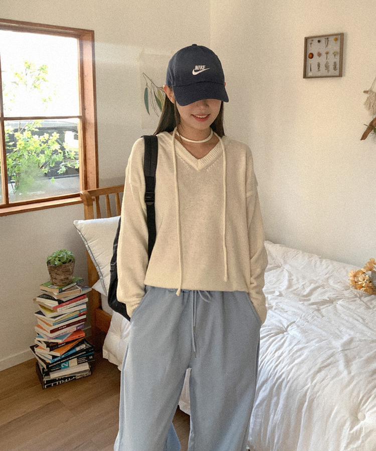 ダーツワイドバンディングパンツ SKY BLUE
