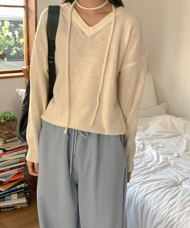 ダーツワイドバンディングパンツ SKY BLUE