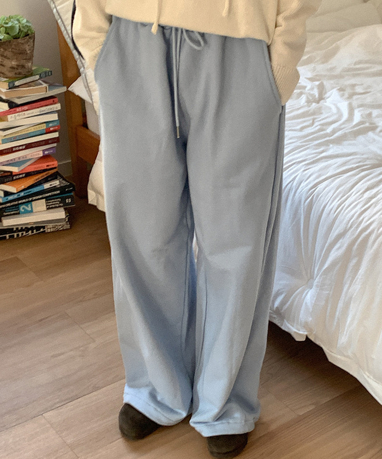 ダーツワイドバンディングパンツ SKY BLUE