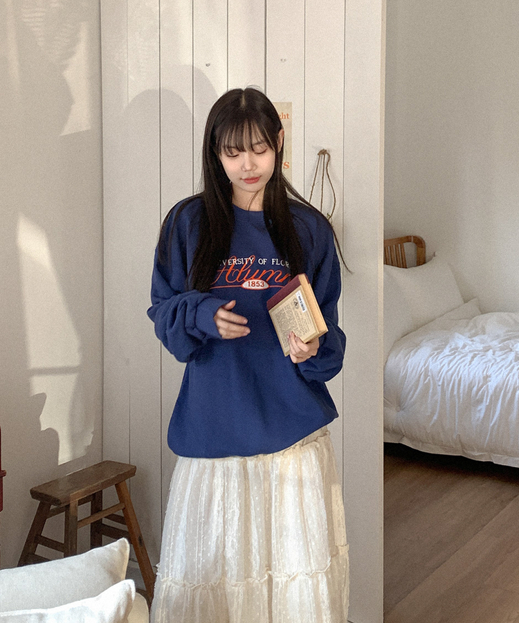 レースティアードロングスカート LIGHT BEIGE