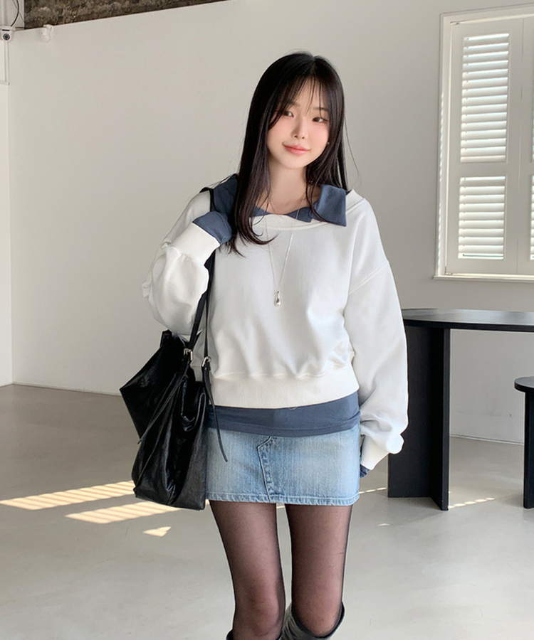 Uネックトレーナー IVORY