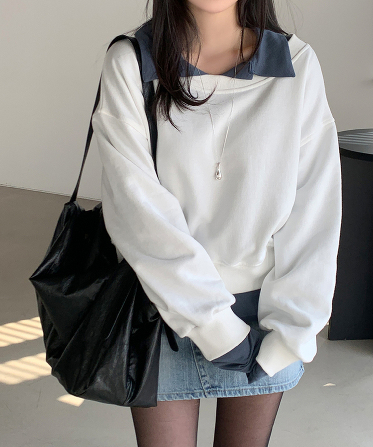 Uネックトレーナー IVORY