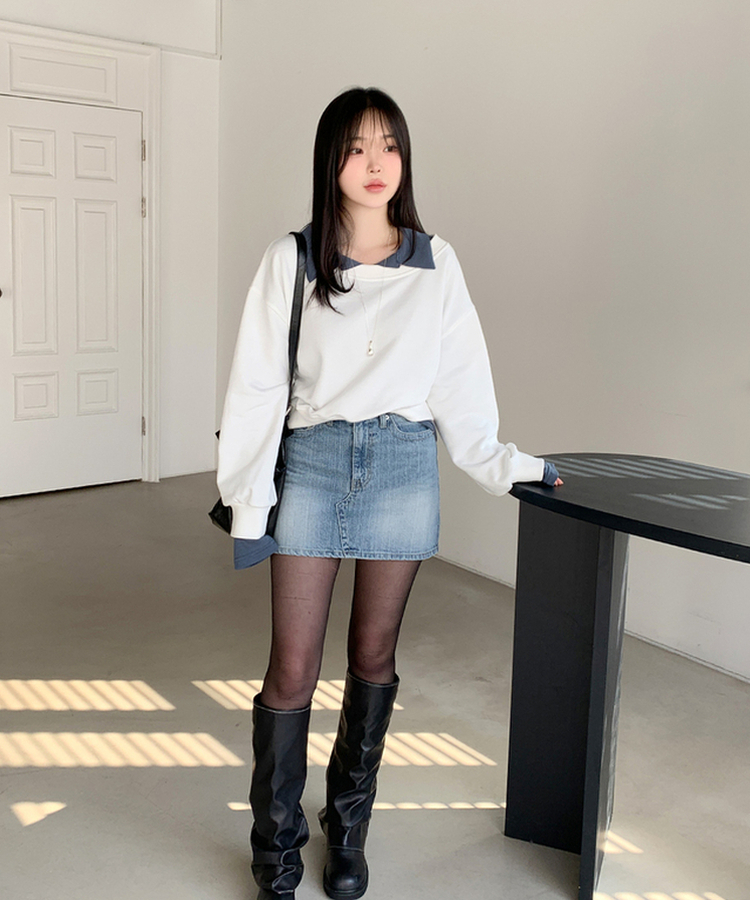 Uネックトレーナー IVORY