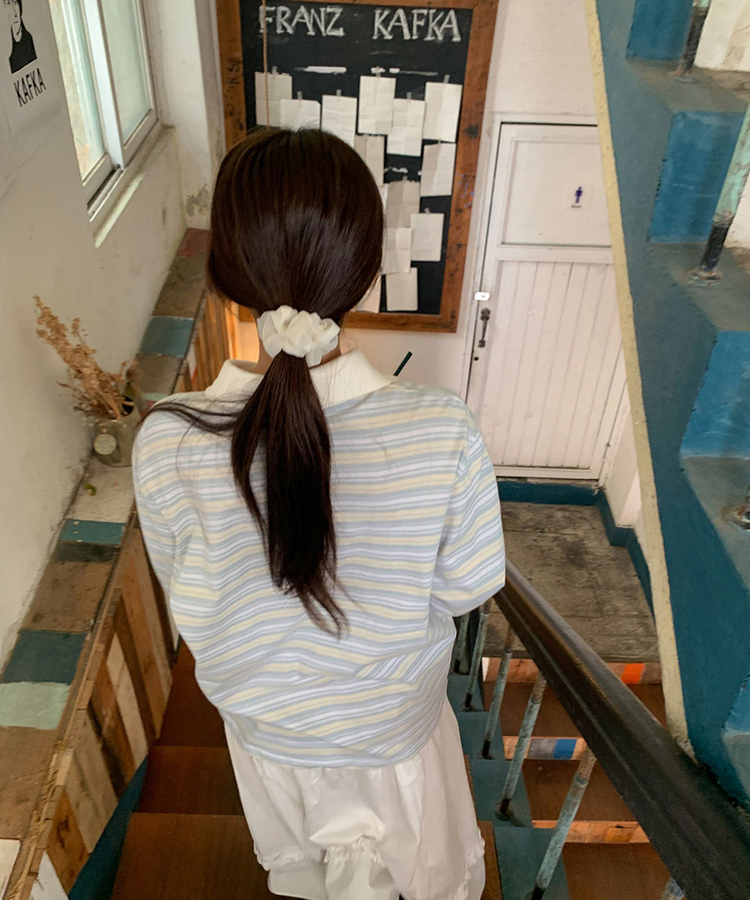 ストライプカラーTシャツ LIGHT BLUE