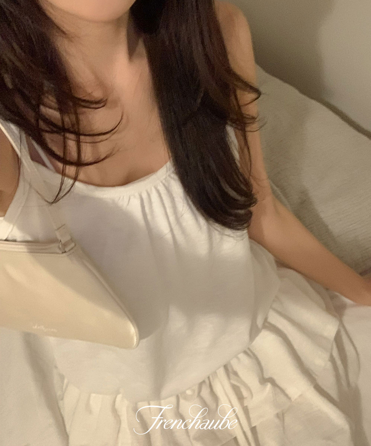 レイヤードティアードキャミソールワンピース IVORY