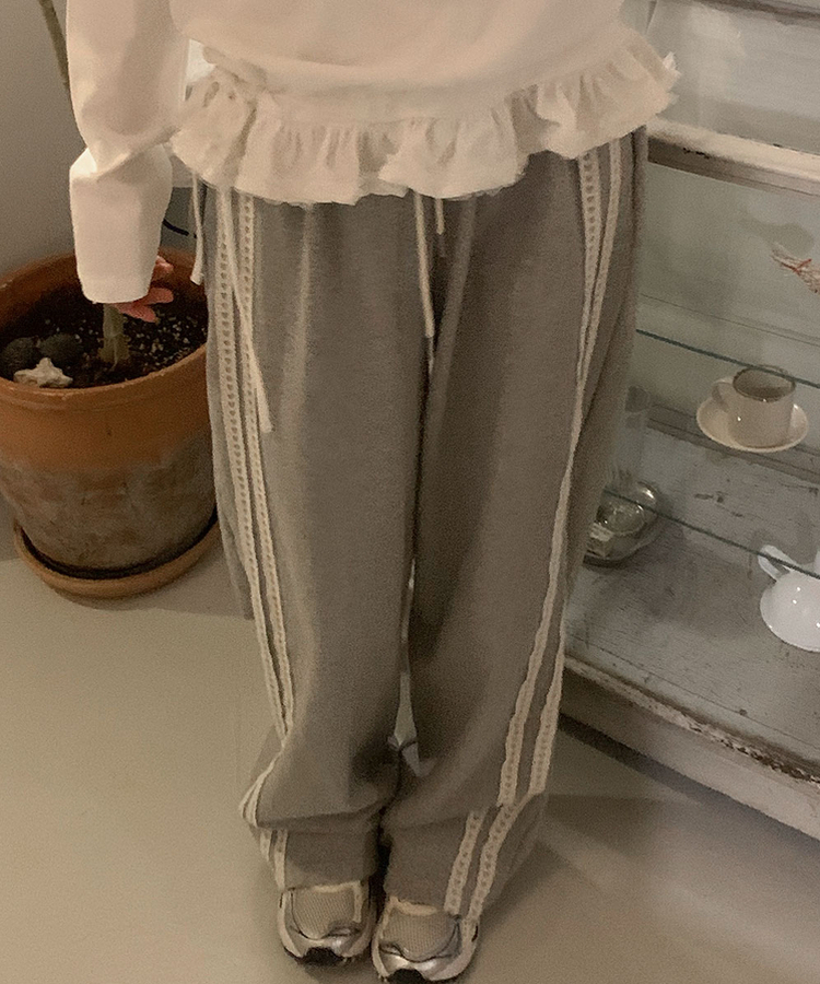 ハートレースワイドトレーニングパンツ GREY