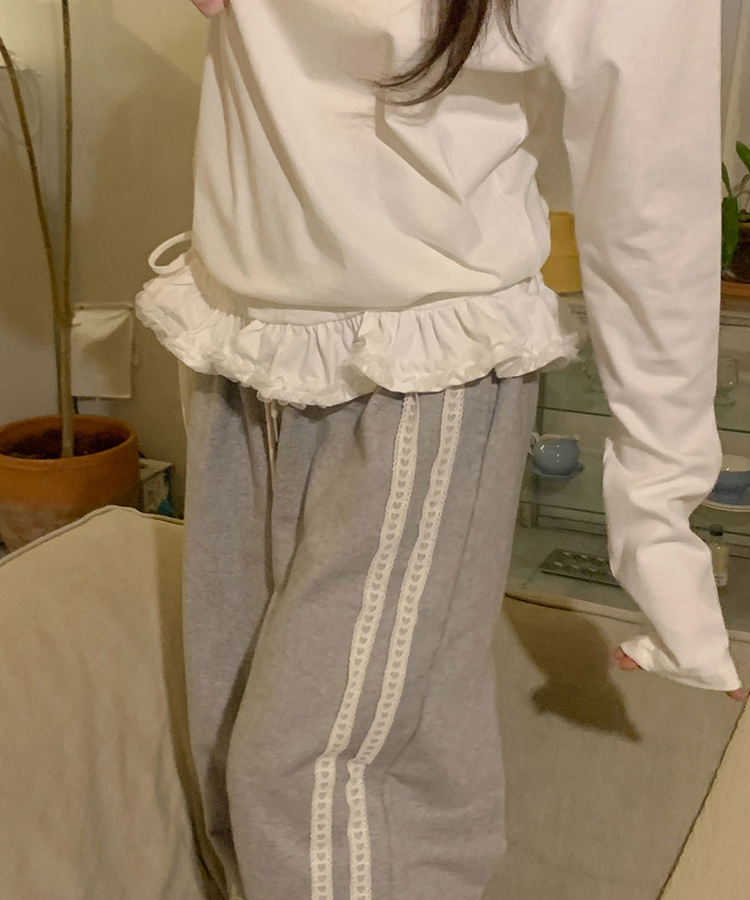 ハートレースワイドトレーニングパンツ GREY
