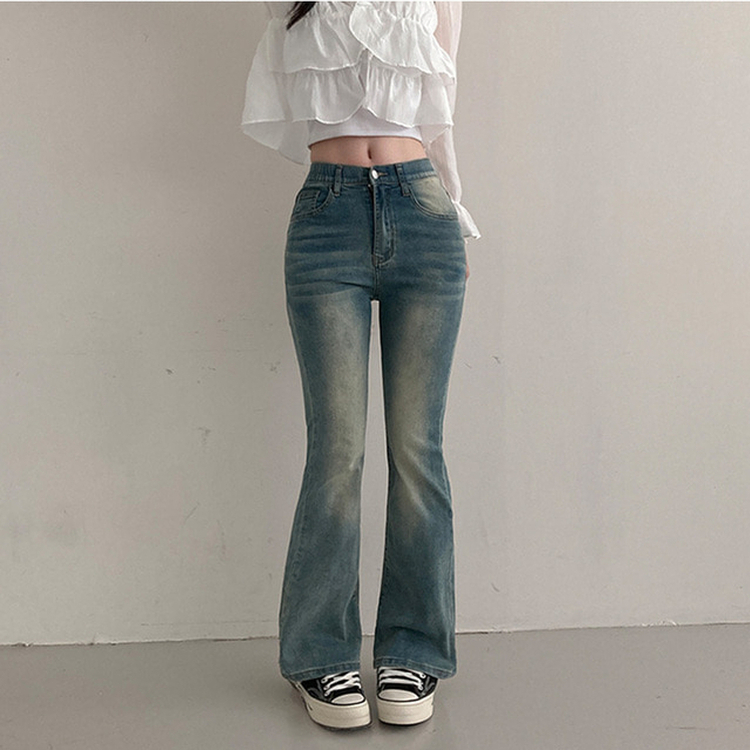 【丈別】ハイウエストブーツカットデニムパンツ(8color) VINTAGE
