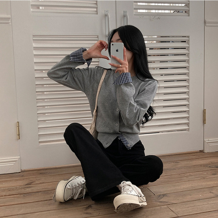 【丈別】ハイウエストブーツカットデニムパンツ(8color) BLACK