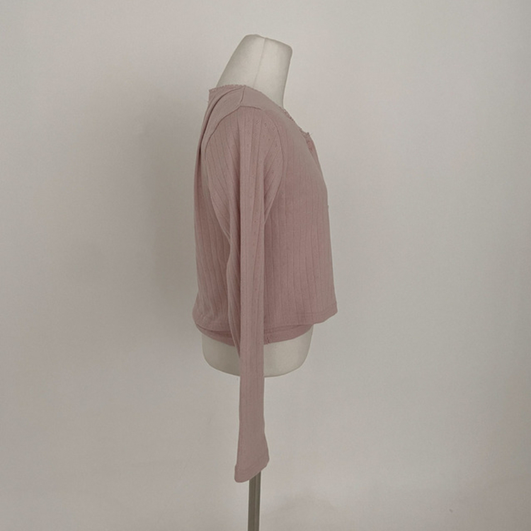 로아 펀칭 레이스 골지 나시 가디건 세트