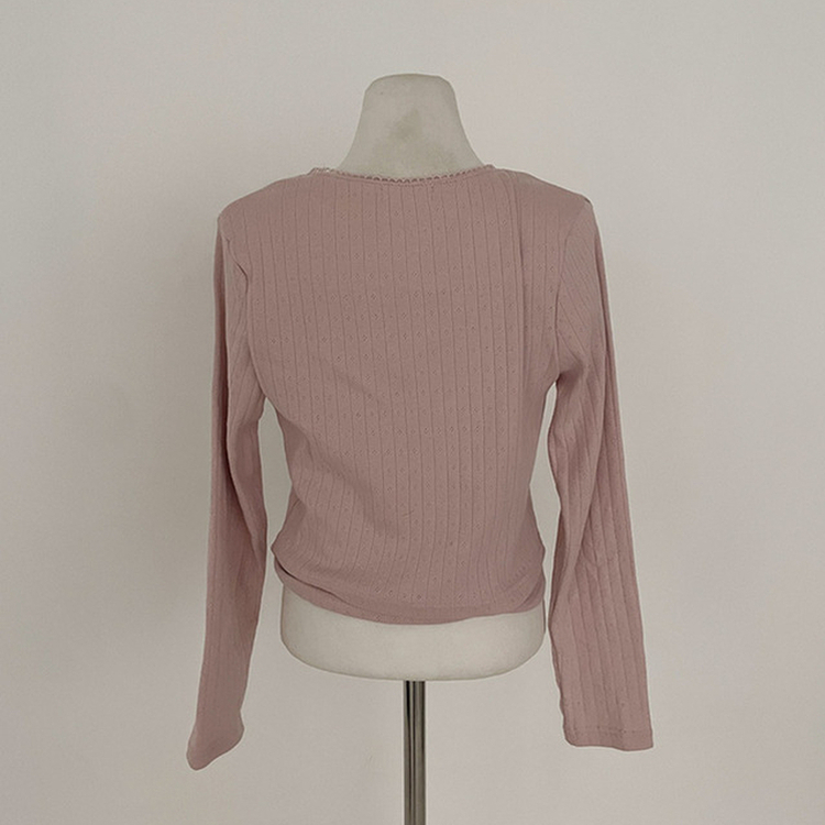 로아 펀칭 레이스 골지 나시 가디건 세트