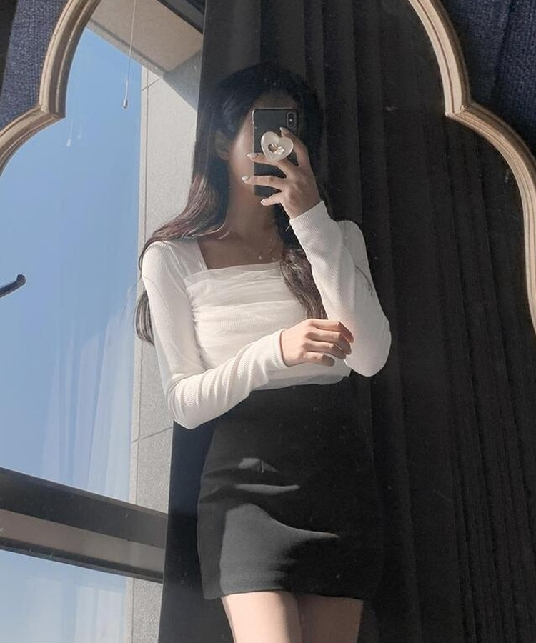 レースTシャツ IVORY