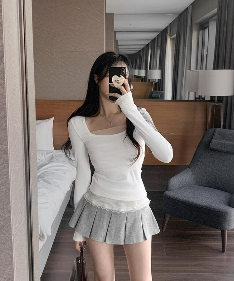 レースTシャツ IVORY