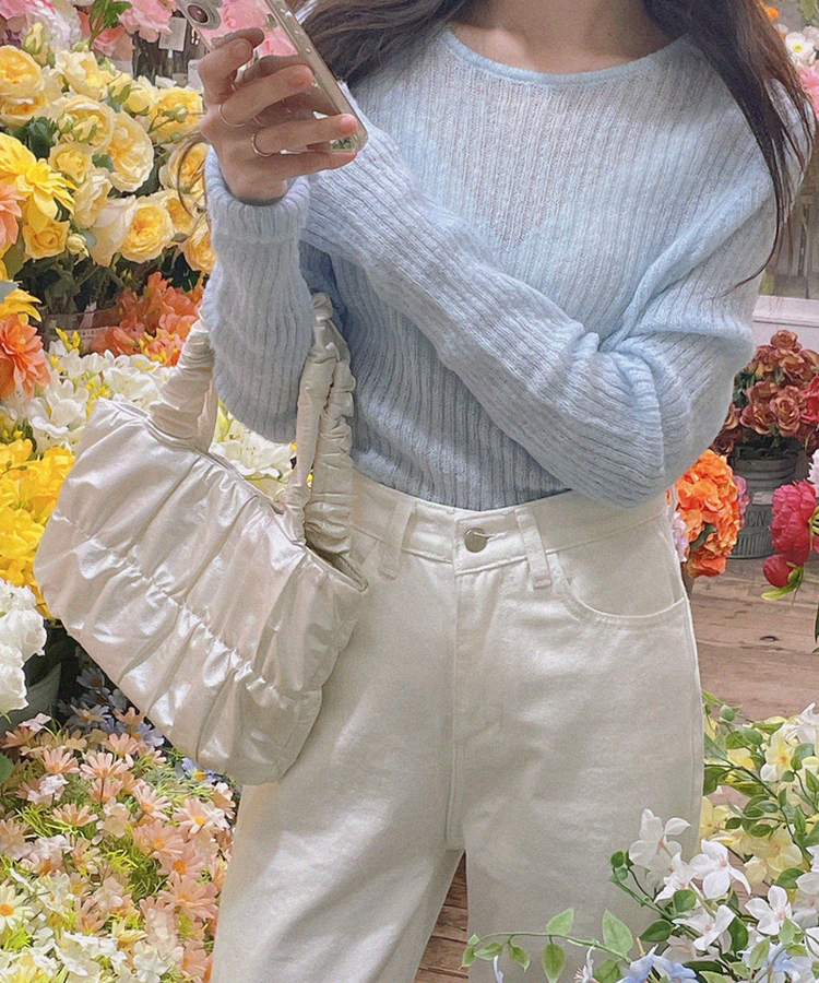 フォーリングモヘアニット(6color) LIGHT BLUE