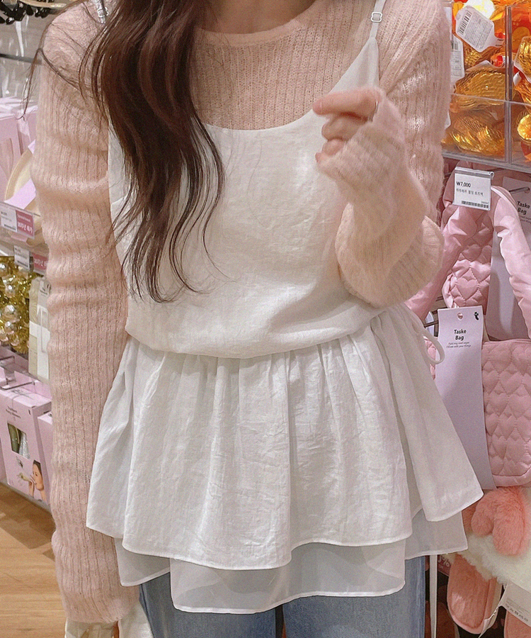 フォーリングモヘアニット(6color) PINK