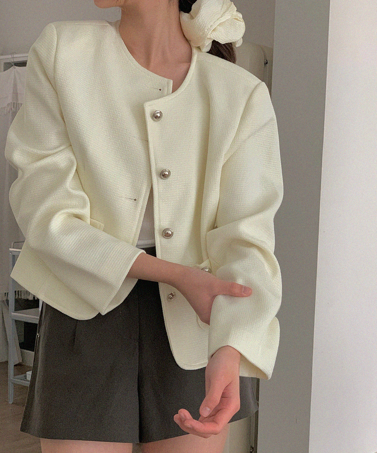 ツイードジャケット IVORY