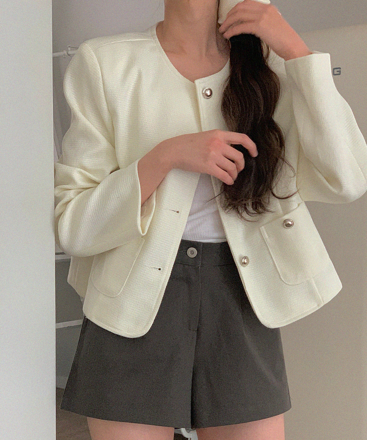 ツイードジャケット IVORY